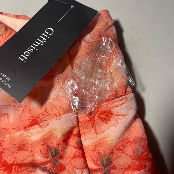 Giffniseti Floral Maxi Dress. Orange and Red tones. 3XL NEW WITH TAGS - Picture 4 of 12